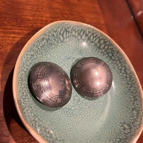 Vintage Sterling Clip On Earrings Stunning Retro Style - Picture 10 of 13